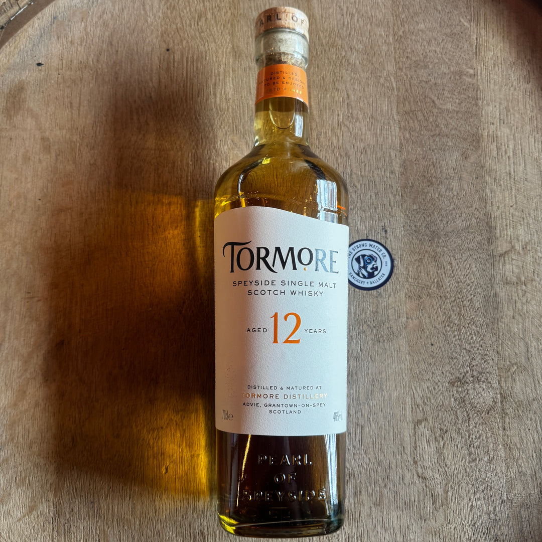 Tormore 12 Year Old Speyside Single Malt Scotch Whisky official distillery bottling 46% ABV.