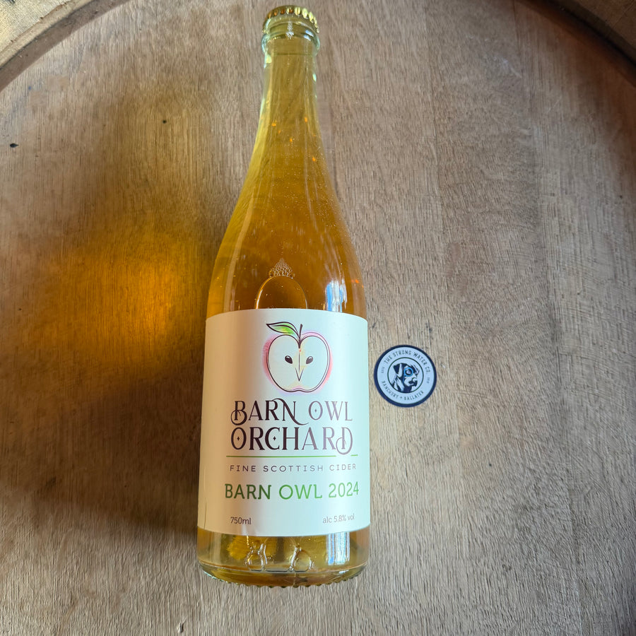 Barn Owl Cider from Wester Campsie Farm Scottish craft cider bottle Angus orchard