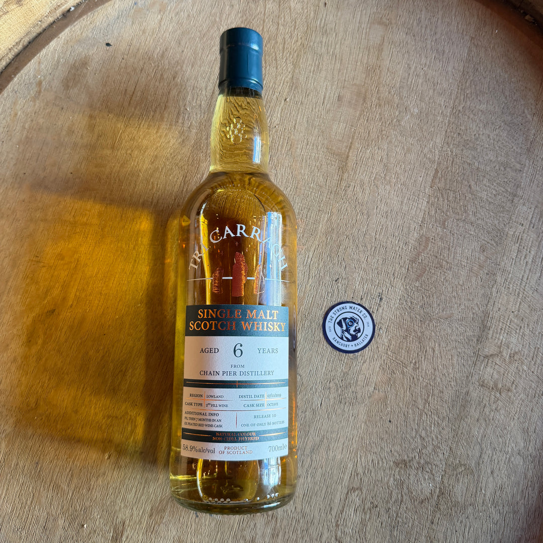 Tri Carragh Chain Pier 6 Year Old Single Malt Scotch Whisky from Chain Pier Distillery available online and at The Strong Water Co whisky shops in Banchory and Ballater