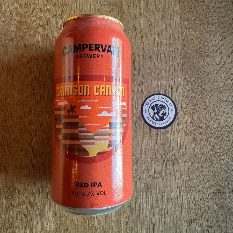 Crimson Canyon Campervan Brewery red ale craft beer can