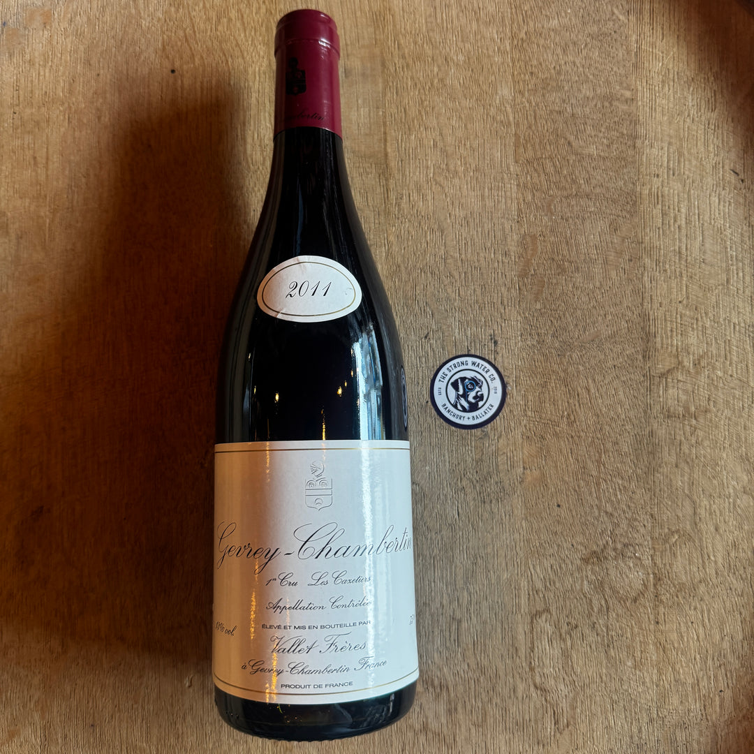 Vallet Frères Gevrey-Chambertin Premier Cru Les Cazetiers 2011 Burgundy red wine bottle