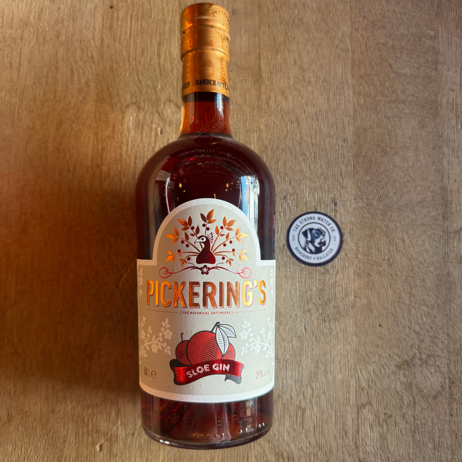 Pickering’s Sloe Gin Scottish craft fruit gin bottle