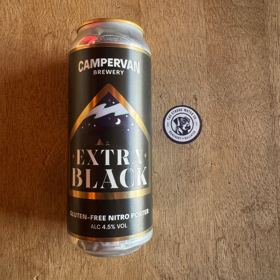 Extra Black Campervan Brewery craft stout beer can