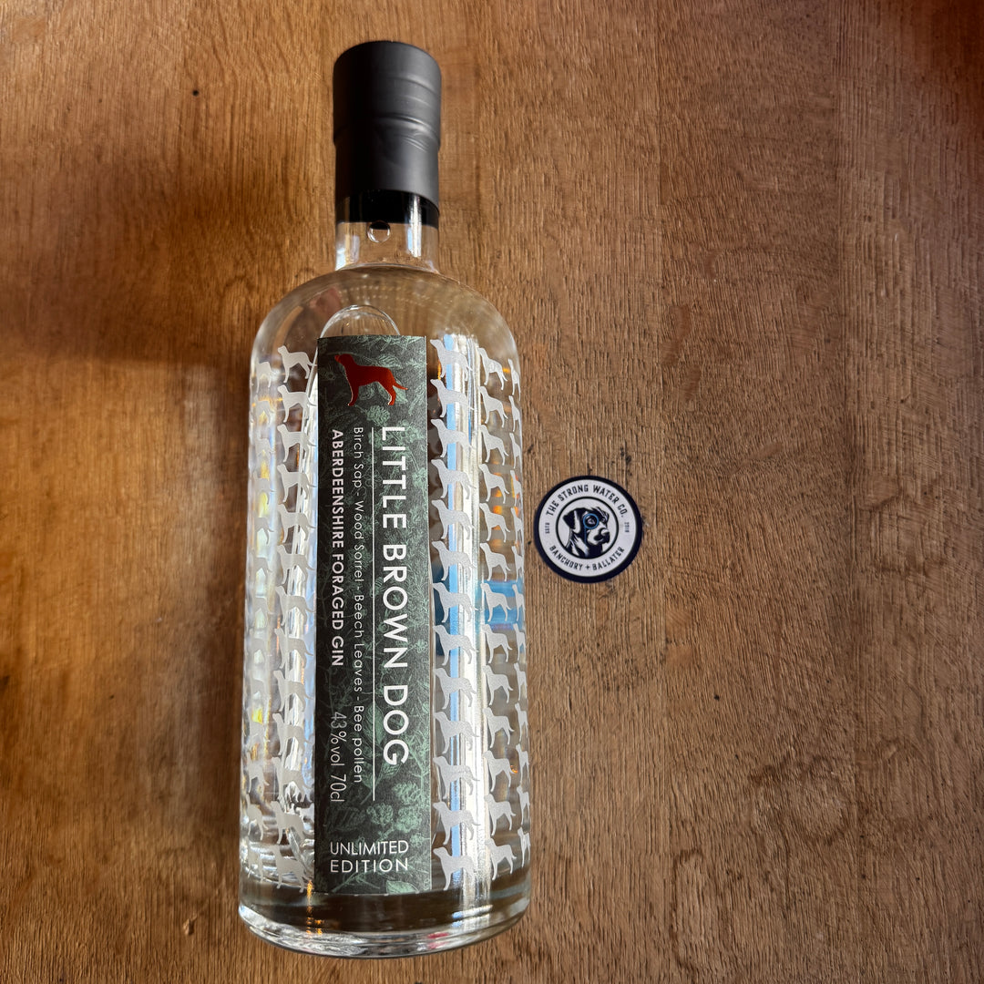 Little Brown Dog Gin Scottish craft gin bottle