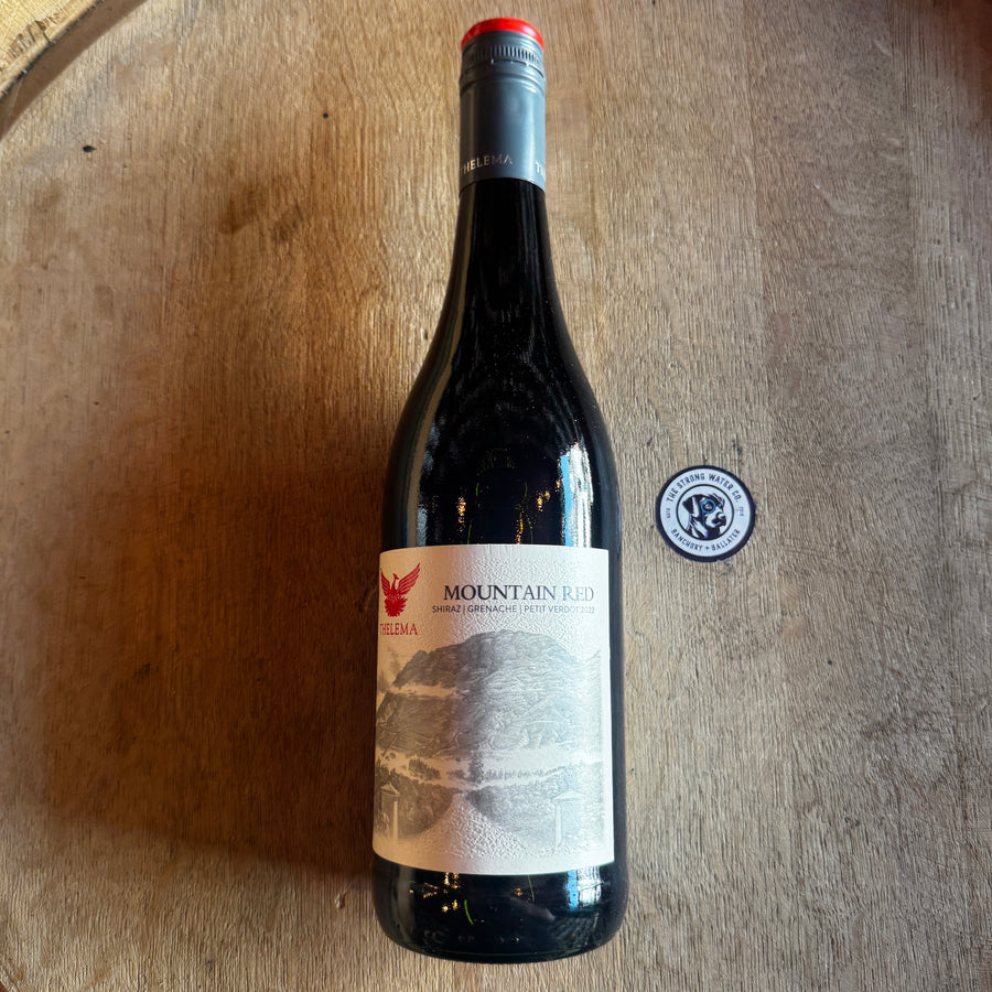 Thelema Mountain Red Stellenbosch South African red wine bottle