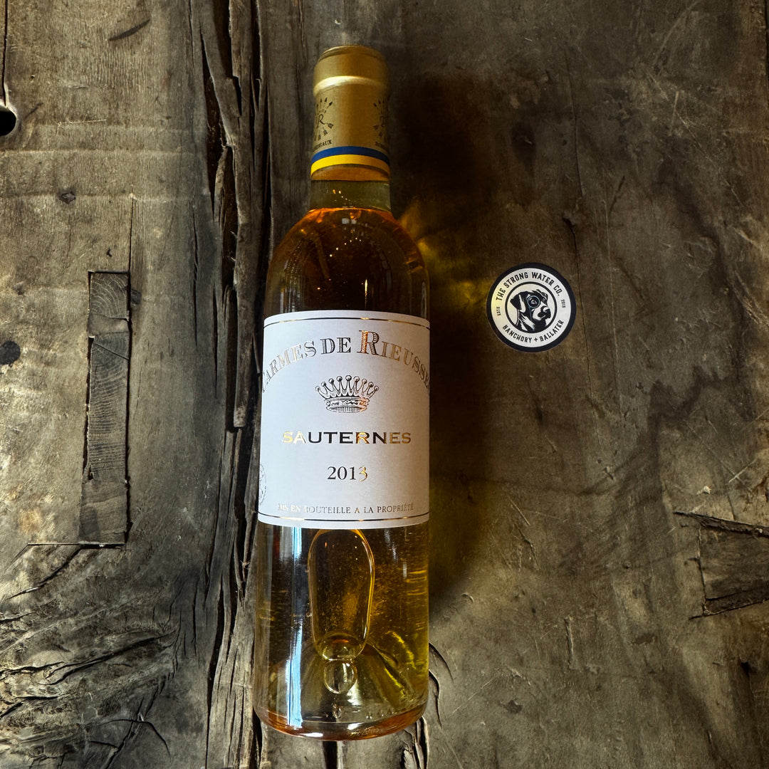 Carmes de Rieussec Sauternes 2013 sweet white wine bottle