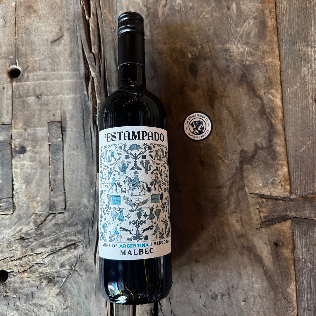 Estampado Malbec Bonarda red blend Argentina wine bottle and label