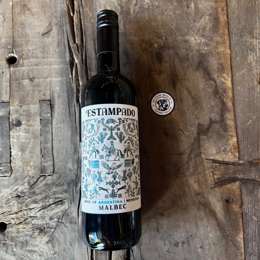 Estampado Malbec Bonarda red blend Argentina wine bottle and label