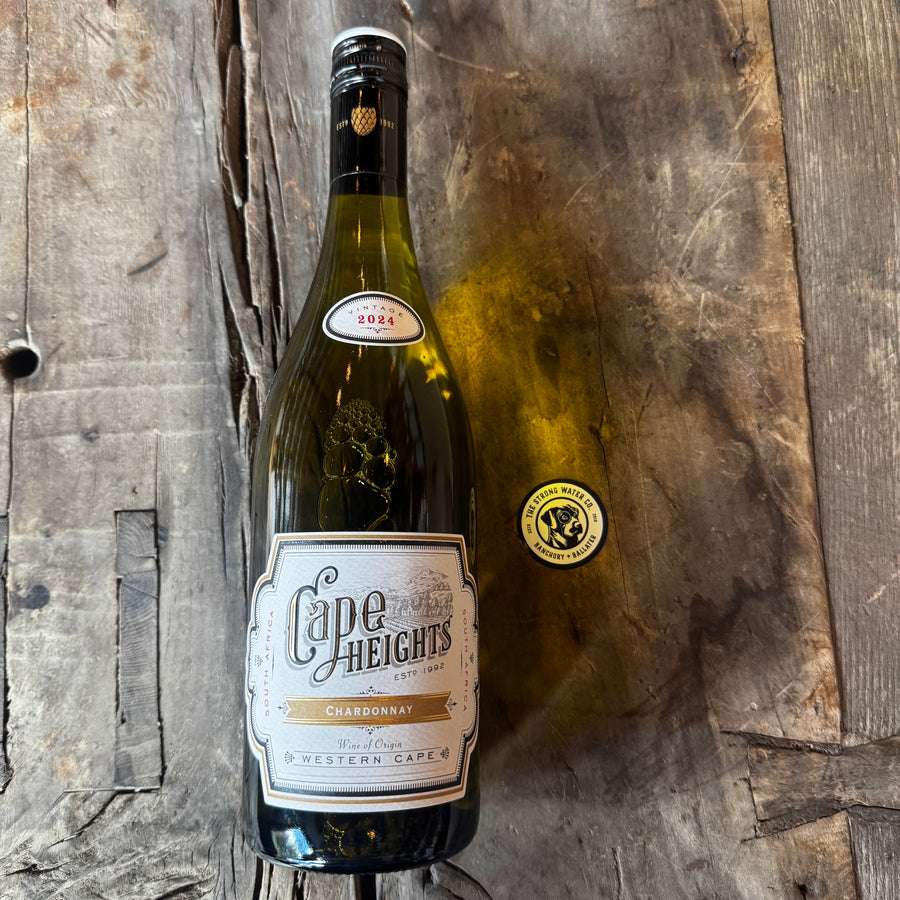 Cape Heights Chardonnay South African white wine bottle