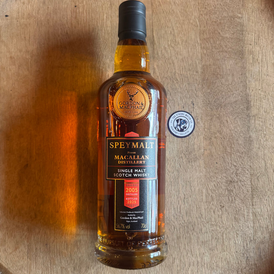 Macallan Speymalt 20 Year Old Single Cask Scotch Whisky Gordon and MacPhail bottle | The Strong Water Co 