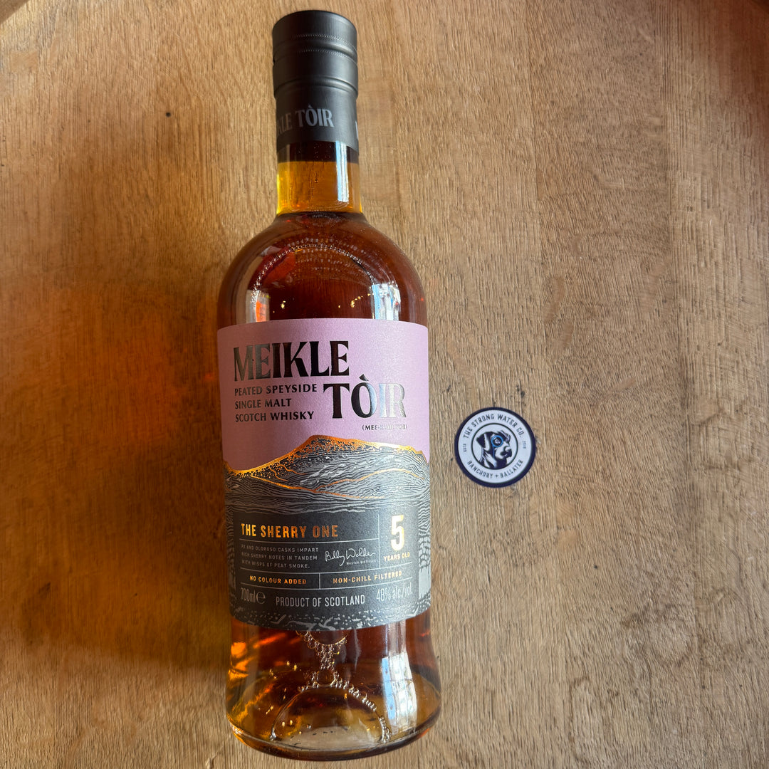 Meikle Tòir The Sherry GlenAllachie peated Speyside whisky bottle