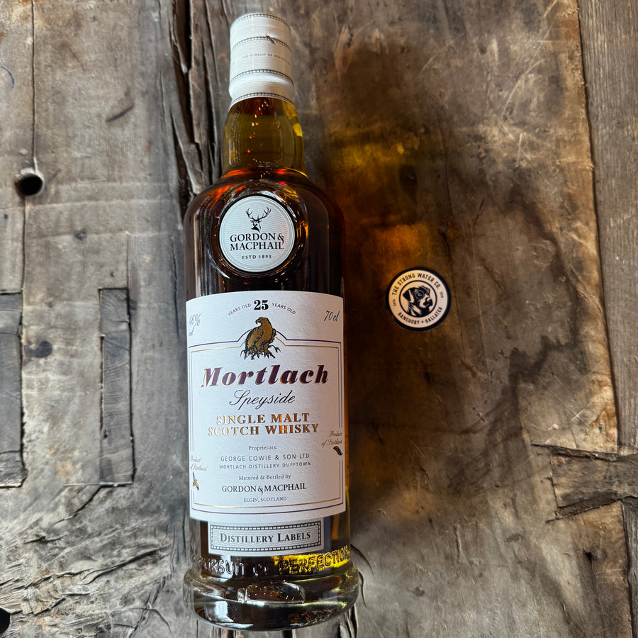 Mortlach 25 Year Old Speyside single malt Scotch whisky bottle