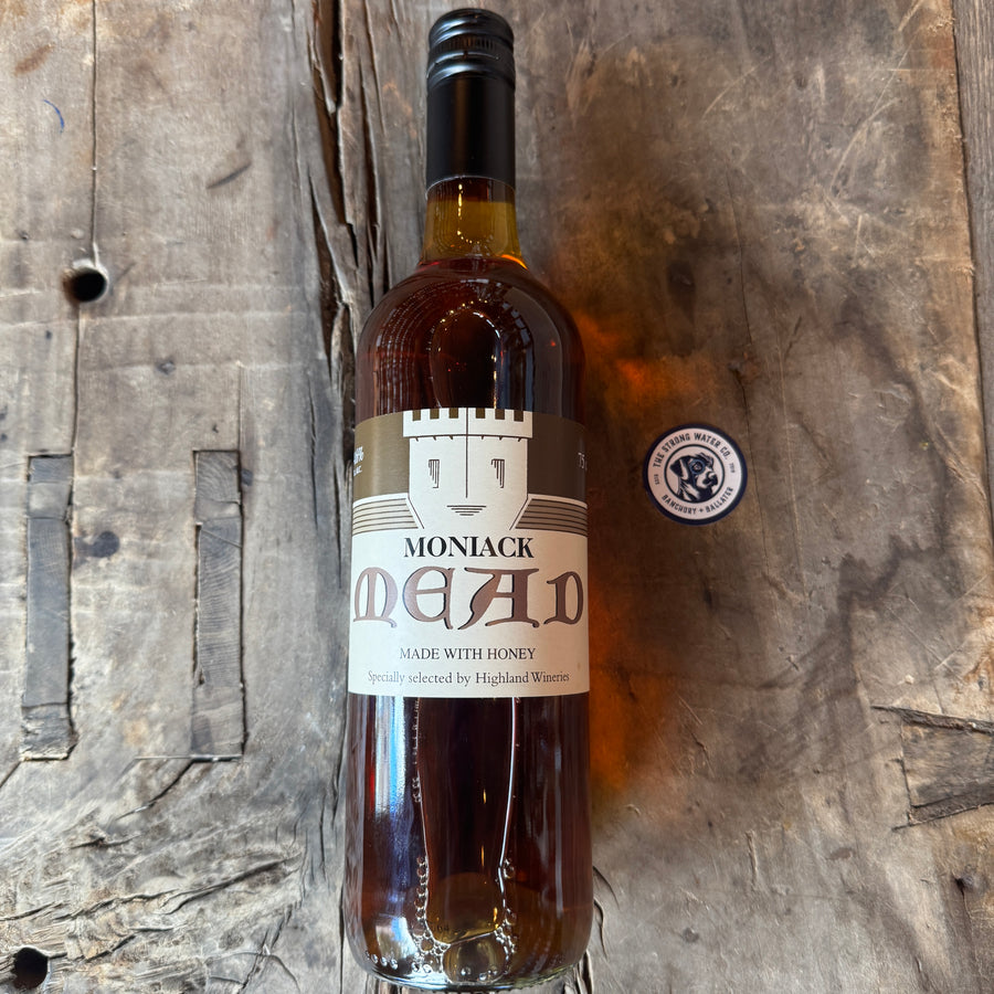 Moniack Mead honey mead from Scotland bottle and label