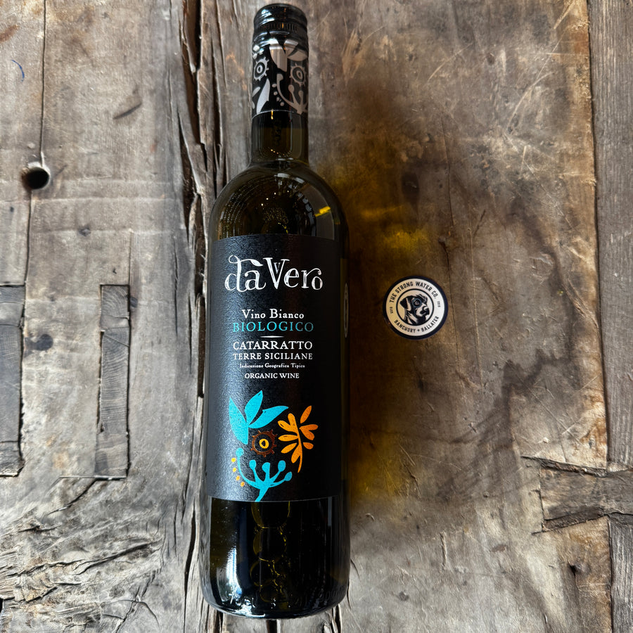 Da Vero Catarratto Organic Sicilian white wine bottle Ballater wine shop 