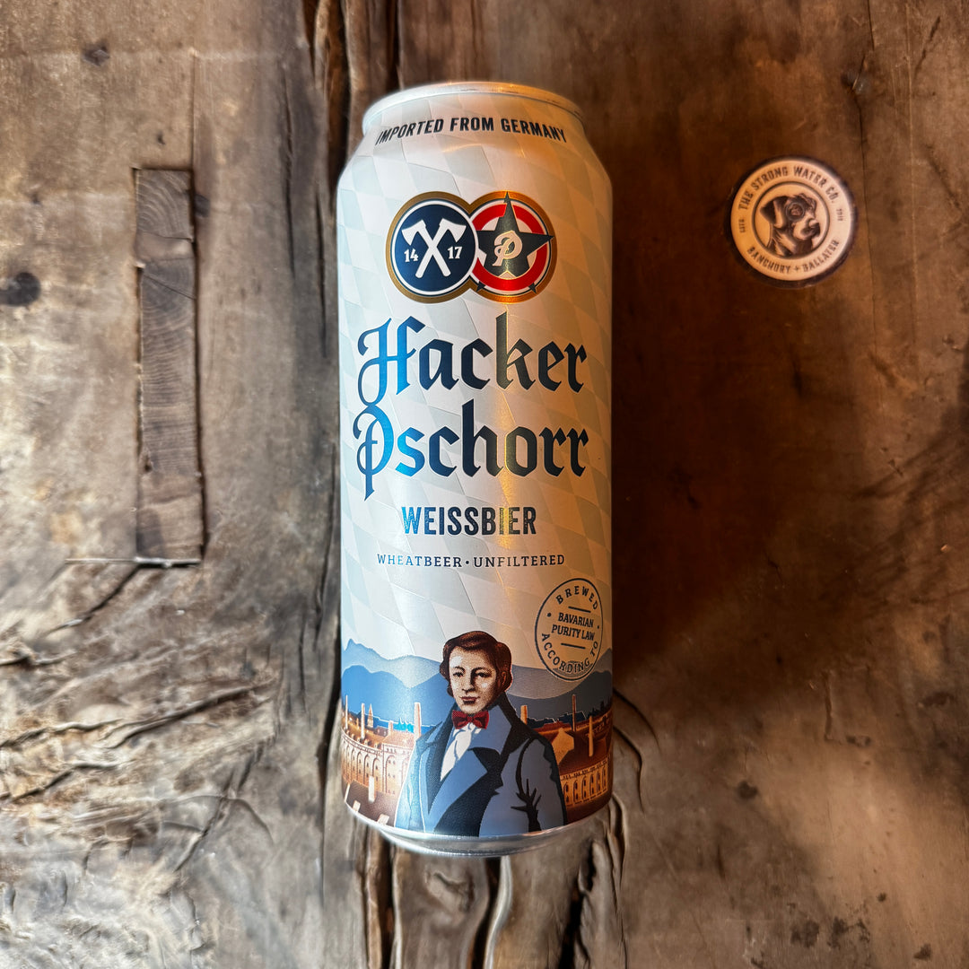 Hacker-Pschorr Weissbier Bavarian wheat beer bottle
