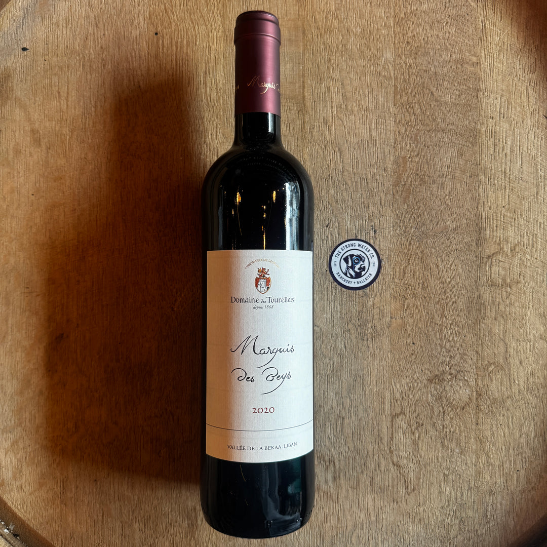 Domaine des Tourelles Marquis des Beys red wine from Lebanon bottle and label