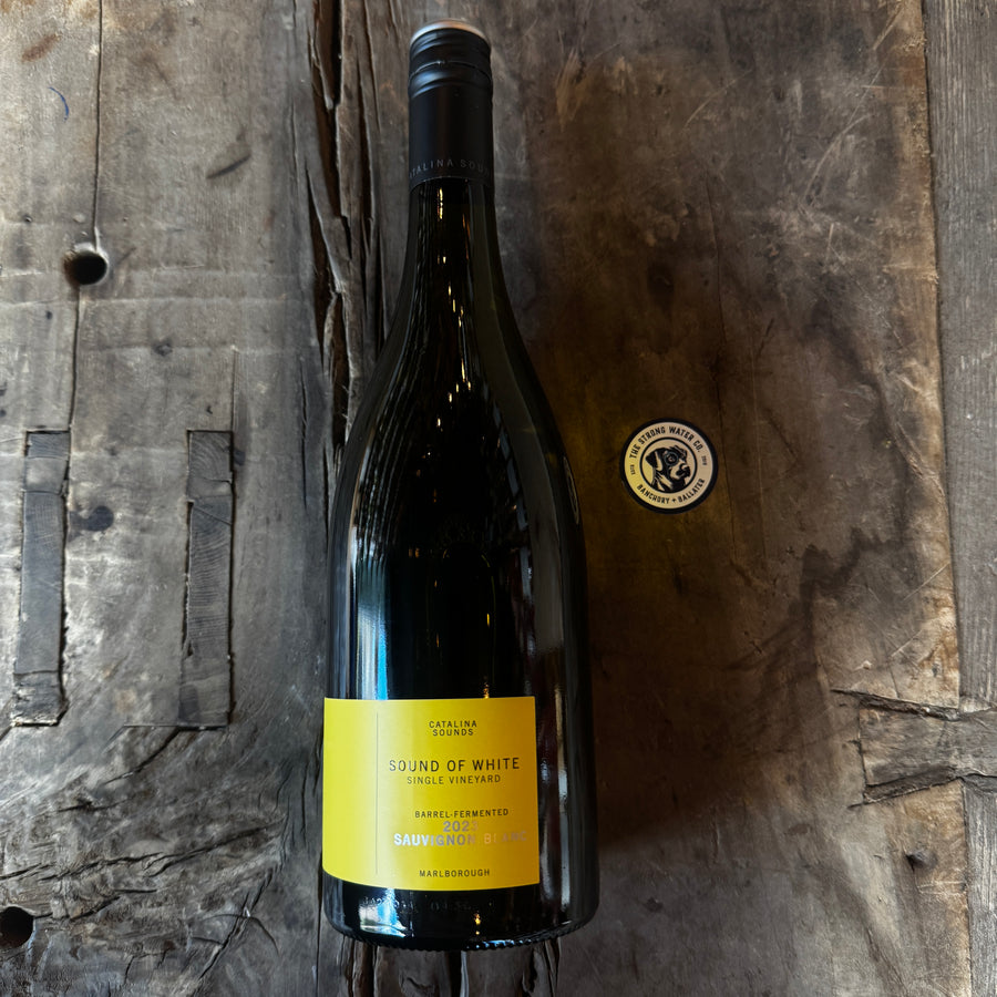 Sound of White Barrel Fermented Sauvignon Blanc Marlborough New Zealand white wine bottle