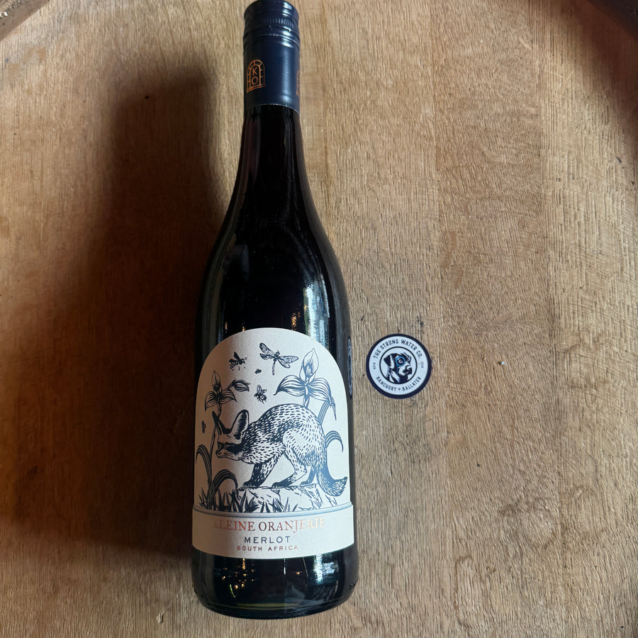 Kleine Oranjerie Flora and Fauna Merlot South African red wine bottle