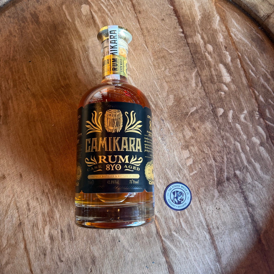 Camikara 8 Year Old Indian rum bottle pure cane juice rum at The Strong Water Co