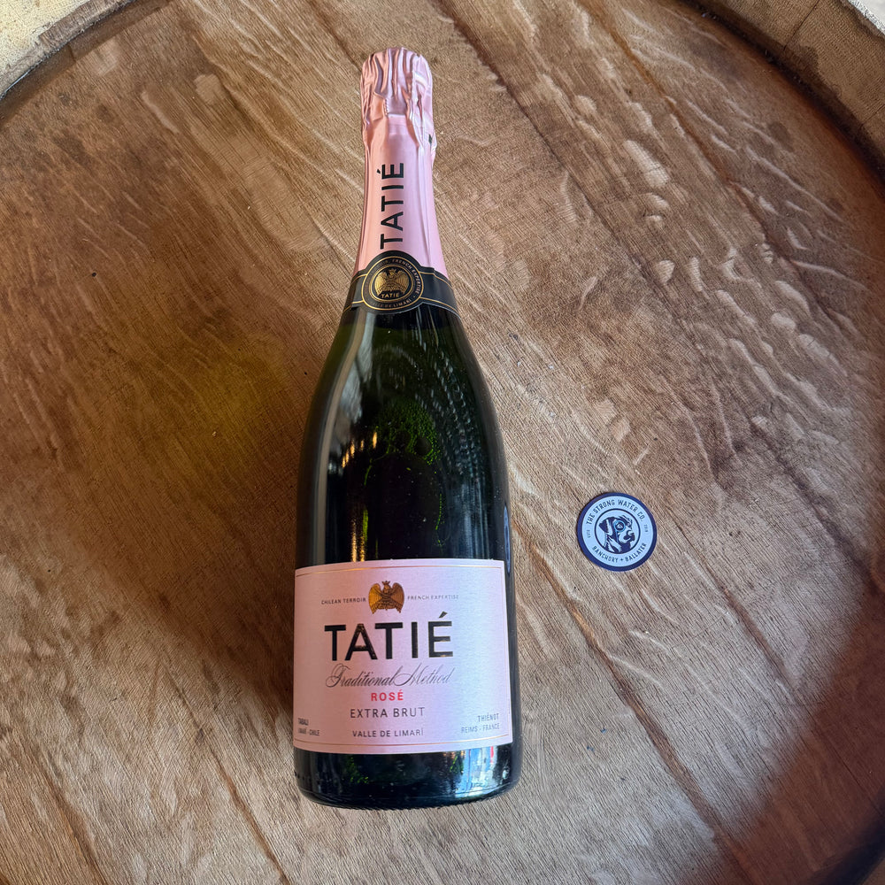 Tabali Tatie Extra Brut Rose Chilean sparkling wine bottle from Limari Valley available at The Strong Water Co