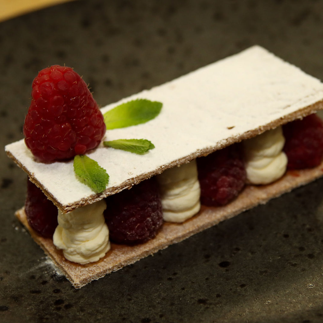 Hand Dived Orkney Scallops, Spiced Rump of Lamb, Raspberry Mille Feuille - Dine @ Home
