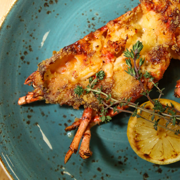 Scottish Lobster Thermidor,  Grilled Breast of Scottish Chicken, Strawberry Pavlova  - Dine @ Home