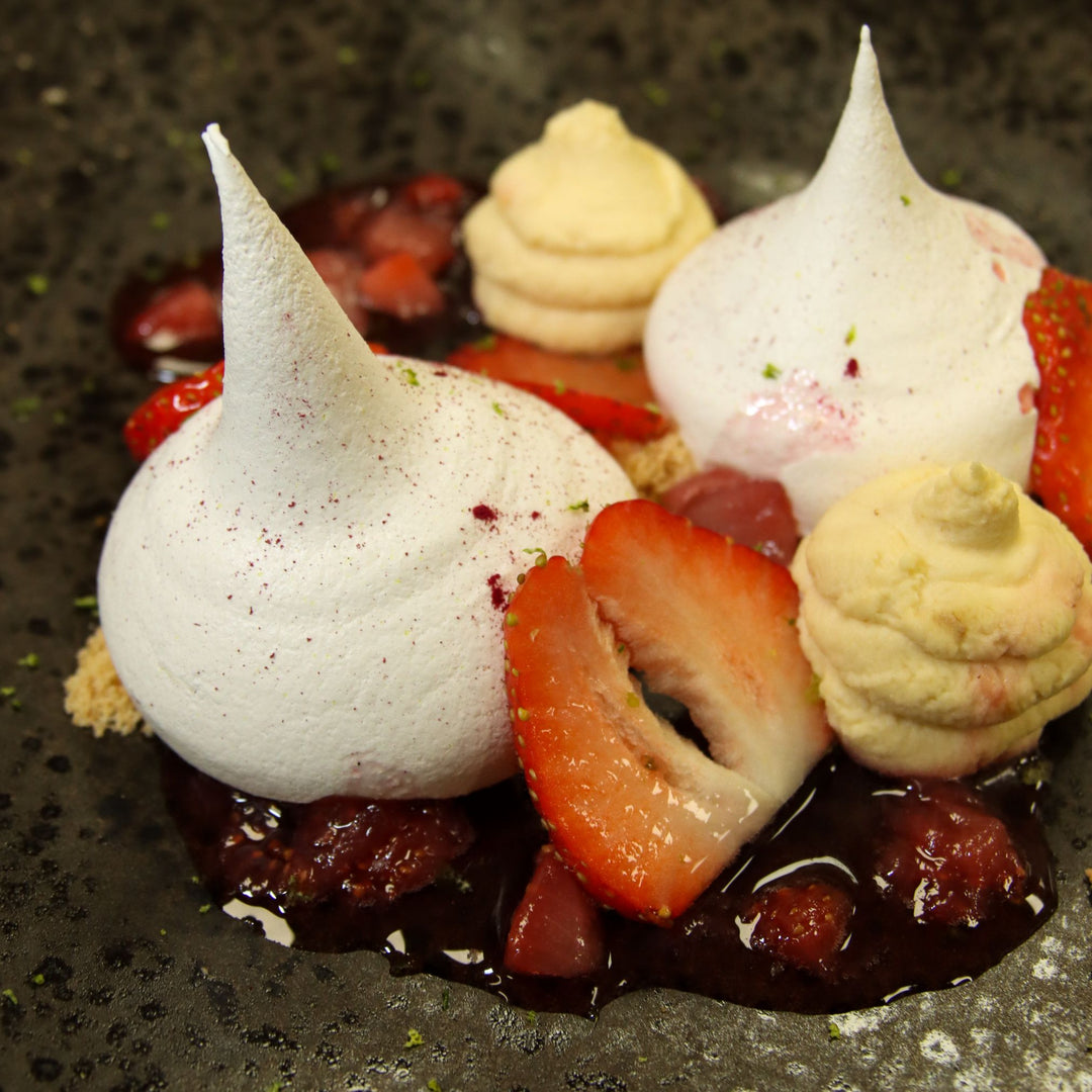 Scottish Lobster Thermidor,  Grilled Breast of Scottish Chicken, Strawberry Pavlova  - Dine @ Home